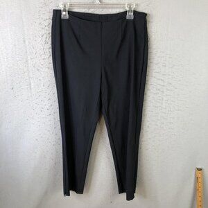 Nina McLemore Pants Womens 30 Black Ankle Tapered Leg Zip Side Dressy Office
